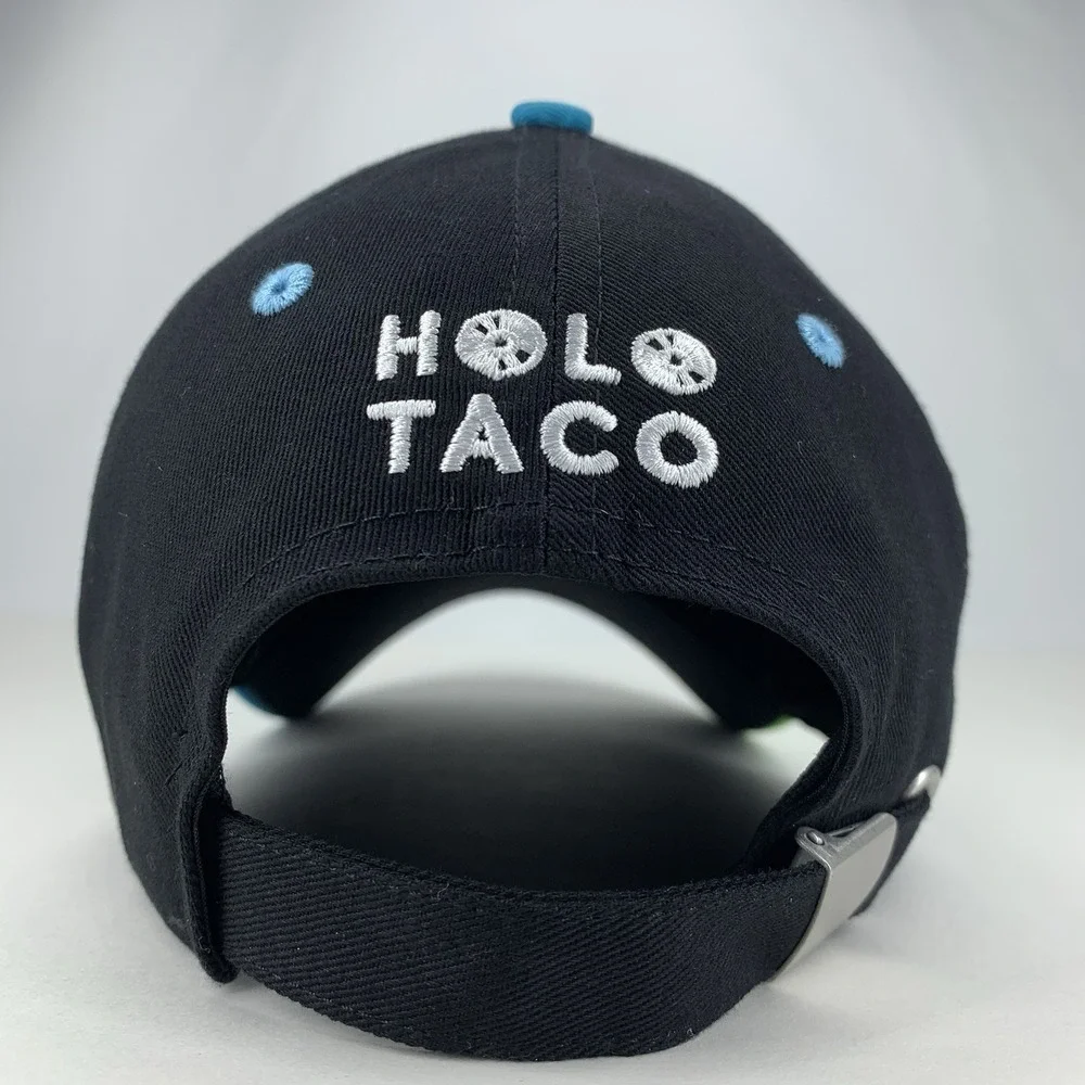 Holo Taco Hat Nail Polish Blue Green Black Adjustable Strap Baseball Cap